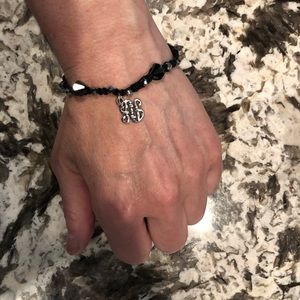 Black Beaded Wrap Bracelet